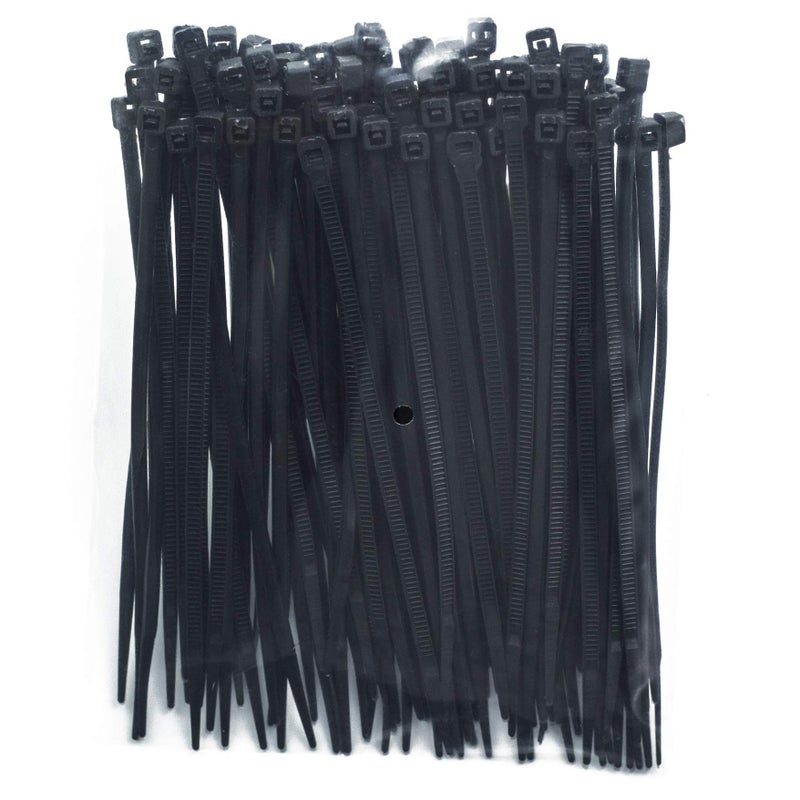 MILEKE 4 Inch Zip Ties (Tying Length 2.8""), 300Pcs Nylon Cable Ties Black - Image 3